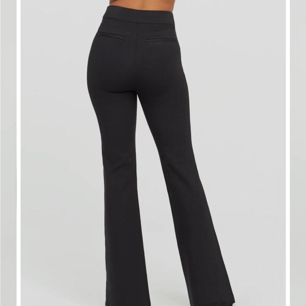 Spanx Perfect Pant, High Rise Flare, Black, Medium PETITE